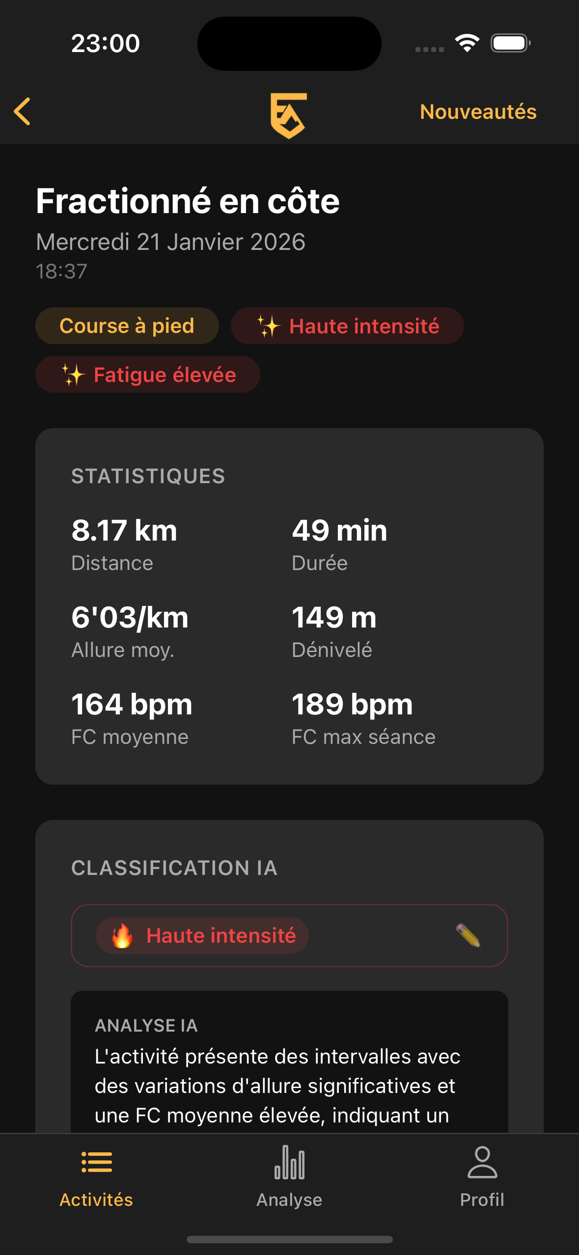 Enami - Détail activité